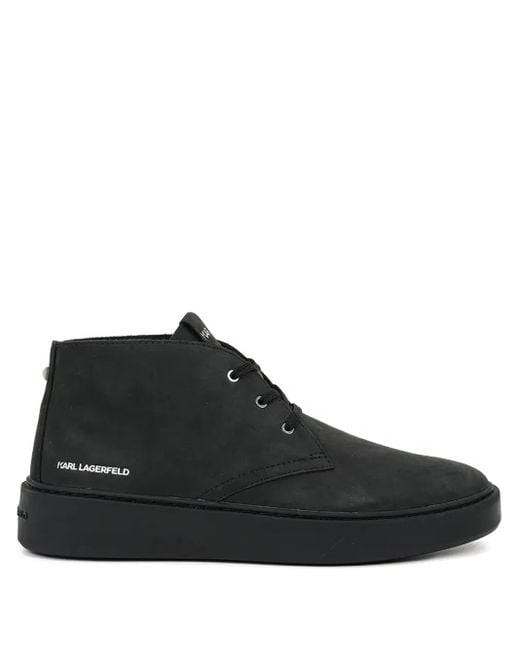 Karl Lagerfeld Black Lace-Up Studded Shoes for men