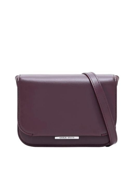 Giorgio Armani Purple Small X 10 Corso Como Push-Lock Shoulder Bag