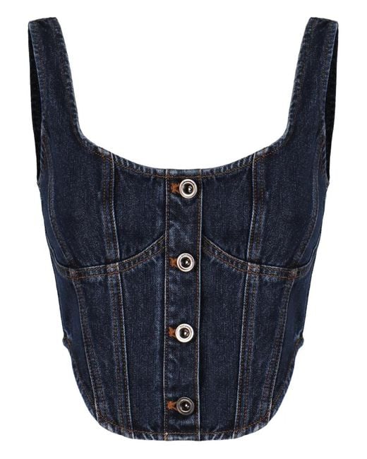 Self-Portrait Blue Sleeveless Tops