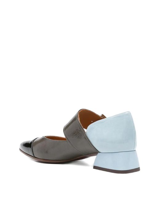 Chie Mihara Blue 35Mm Buckle-Strap Block-Heel Pumps