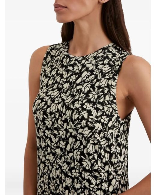 Marc O' Polo Midi-Jurk Met Bloemenprint in het Black