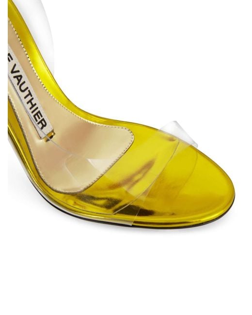 Alexandre Vauthier Metallic Transparent-strap Slingback Sandals