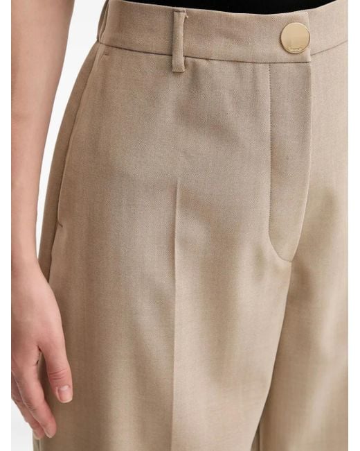 Sportmax White Buttoned Trousers