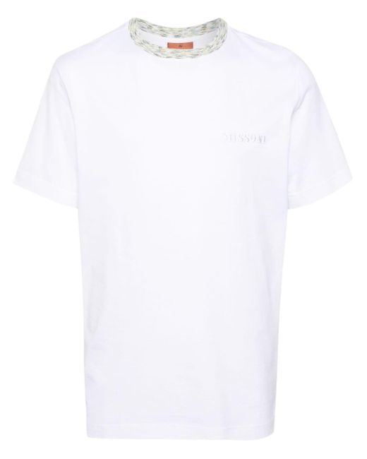 Missoni T-Shirt mit Logo-Stickerei in White für Herren