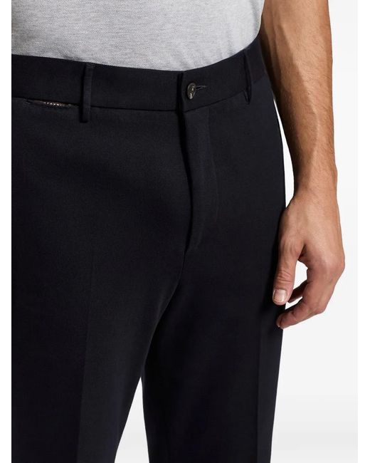 Peserico Black Cuffed Trousers for men