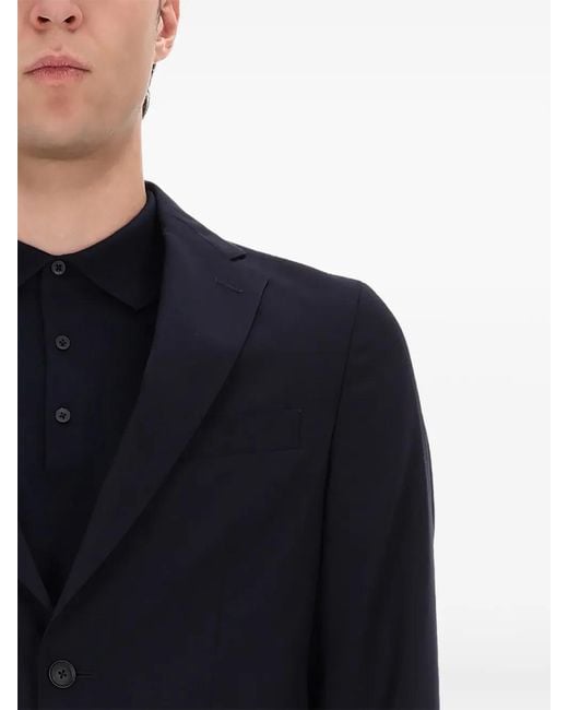 Boss Blue Button Virgin Wool Blazer for men
