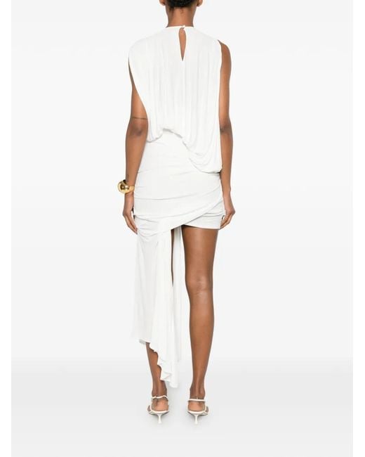 Christopher Esber White Cumulus Tucked Mini Dress