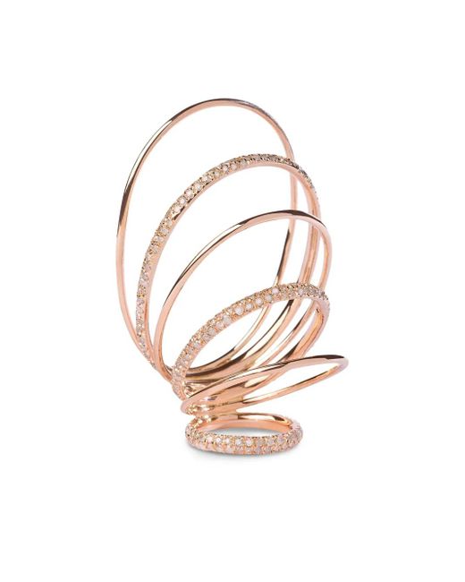 Gaelle Khouri White 9K A Capella Diamond-Embellished Diamond Ring