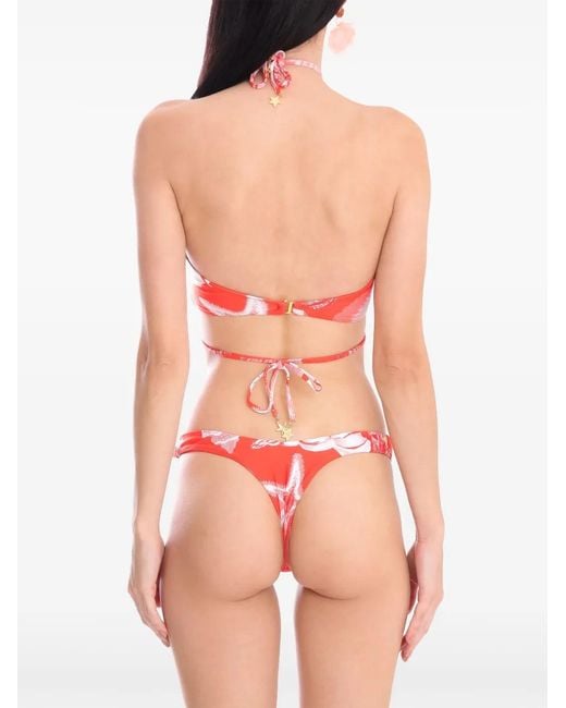 Amir Slama Red X Jade Picon Starfish-Print Bikini
