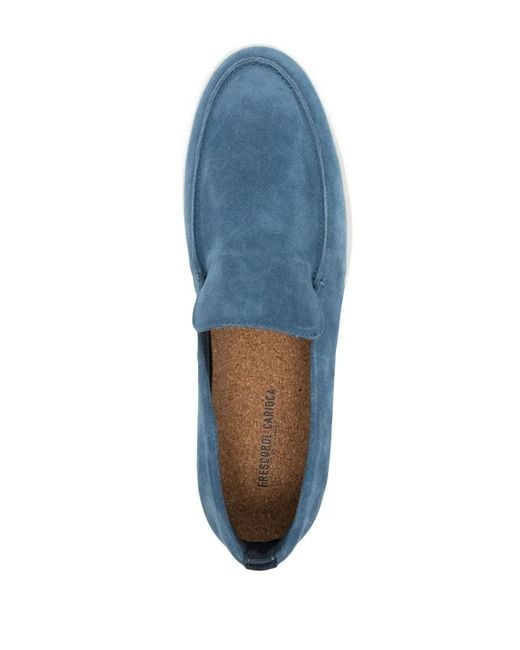 Frescobol Carioca Blue Miguel Suede Loafers for men