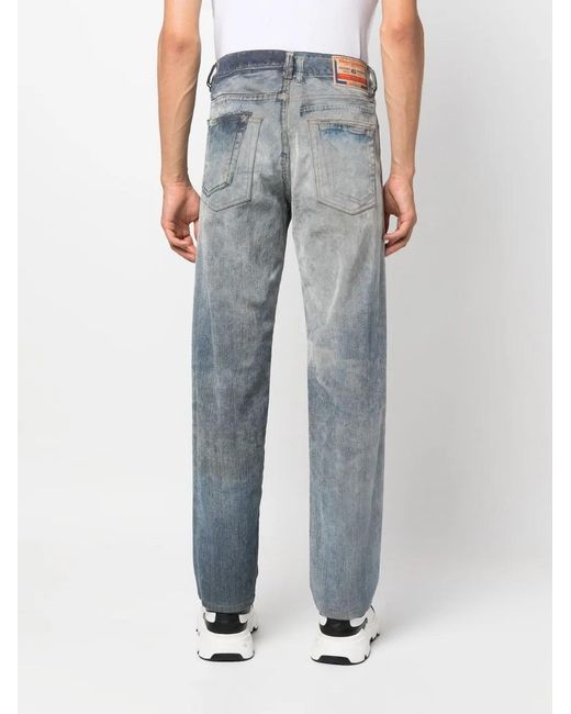 DIESEL 2010 D-Macs 09E51 Straight Jeans in het Blue voor heren