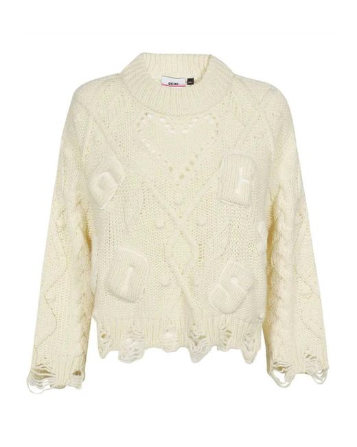 Gcds Natural Embroidered Jumper