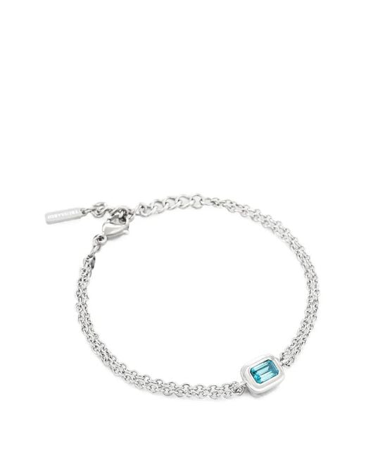 Trussardi White Double-Chain Bracelet