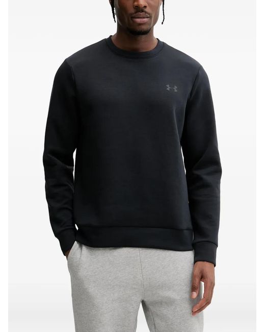 Under Armour Black Unstoppable Fleece Logo-Print Sweater for men