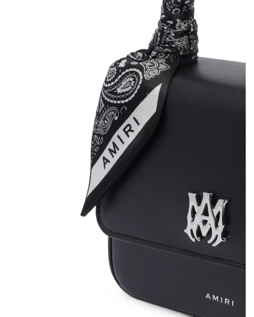 Amiri Black Micro Ma Leather Tote Bag