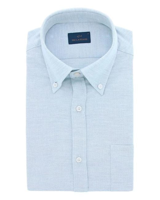 Paul & Shark Blue Button-Fastening Shirt for men