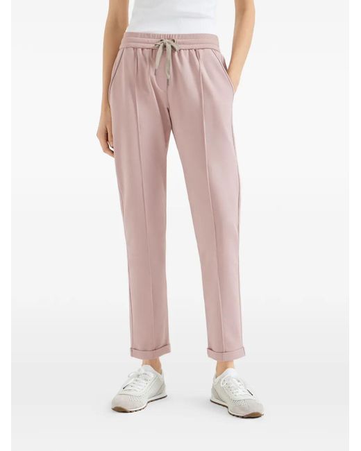 Brunello Cucinelli Pink Drawstring Track Pants