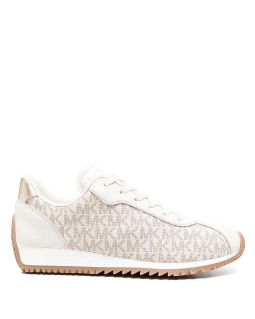 Zapatillas con cordones y monograma Michael Kors de color White
