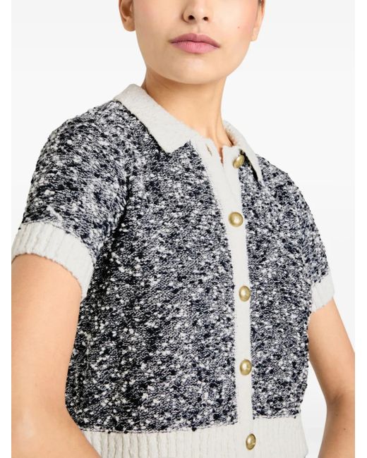 Cinq À Sept Gray Adalee Cardigan Mit Kontrastdetails