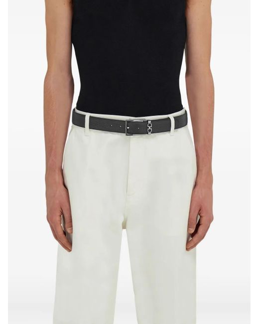 Ferragamo Wendbarer Gürtel mit eckiger Schnalle in White für Herren