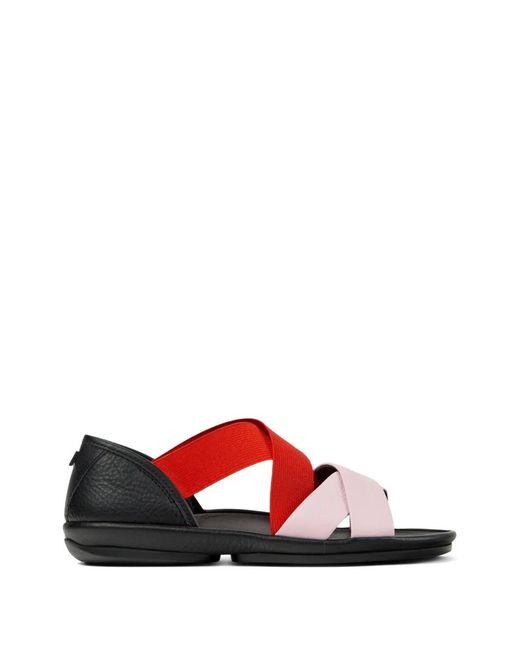 Camper White Twins Leather Sandals