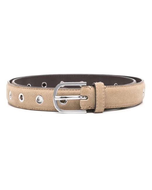 Totême Natural Eyelet-Embelishmet Leather Belt