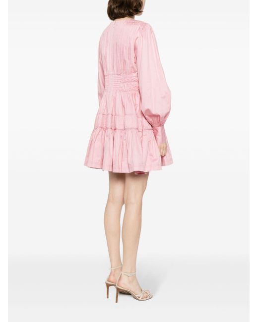 Aje. Gelaagde Mini-jurk in het Pink