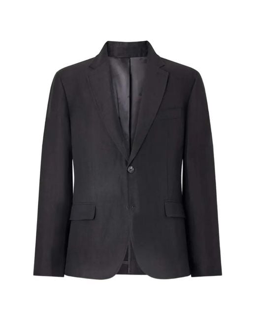 Rag & Bone Black Notched-Lapel Single-Breasted Blazer for men
