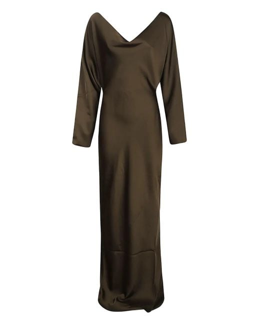 Norma Kamali Brown Dolman Maria Gown