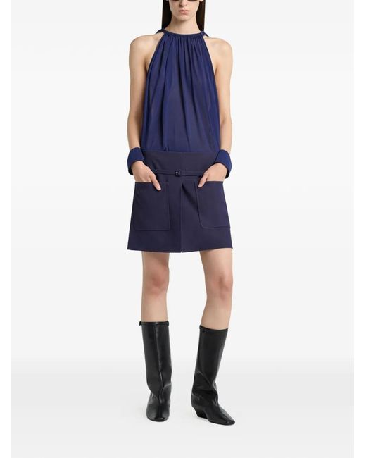 Courreges Blue Buckle-Detail Body