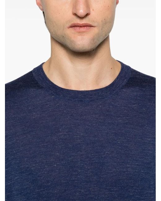 Brunello Cucinelli Blue Lightweight Sweater for men