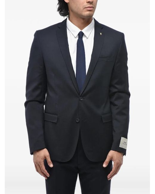 Corneliani Blue Pin-Detail Single-Breasted Suit for men