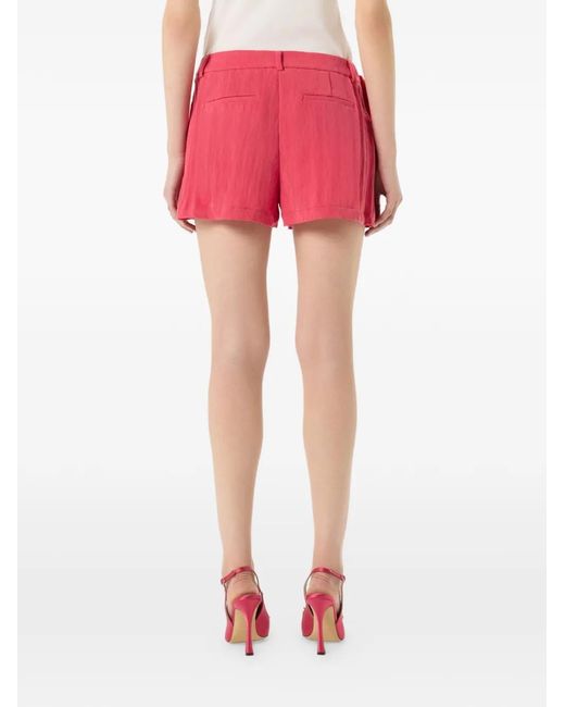 Blumarine Red Butterfly-Detail Shorts