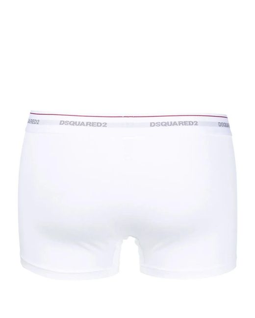 DSquared² White Logo Tape Boxers Set for men