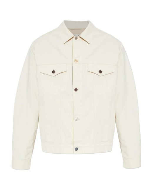 Moschino White Button-Fastening Flap-Pocket Jacket for men