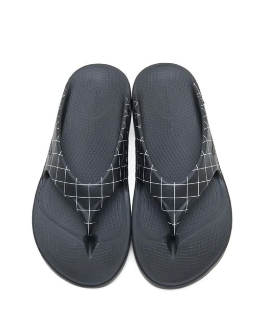 Undercover White Grid-Print Sandals for men