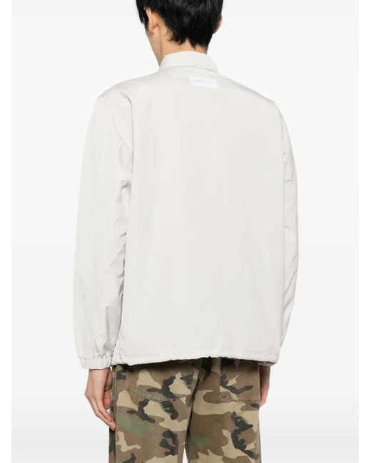 Aape By A Bathing Ape White Logo-Patch Long-Sleeved Jacket for men