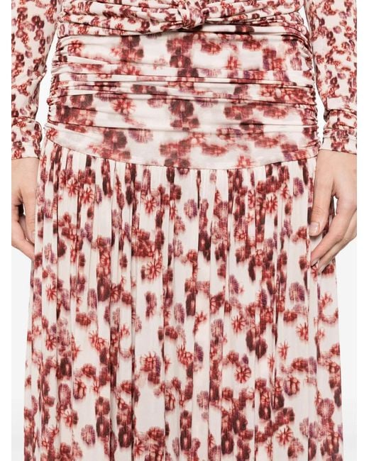 Isabel Marant Red Gwendy Maxi Skirt