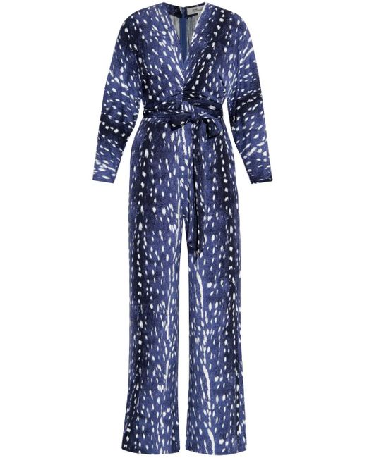 Diane von Furstenberg Blue Aurelia Jumpsuit