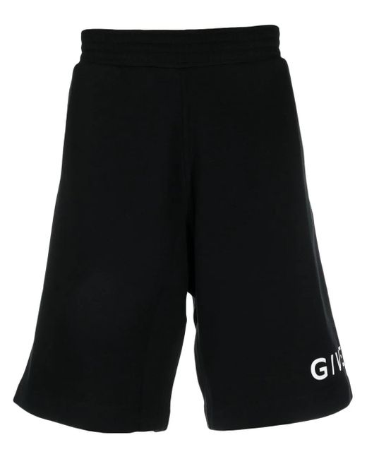 Givenchy Black Archetype Cotton Sweatshorts for men