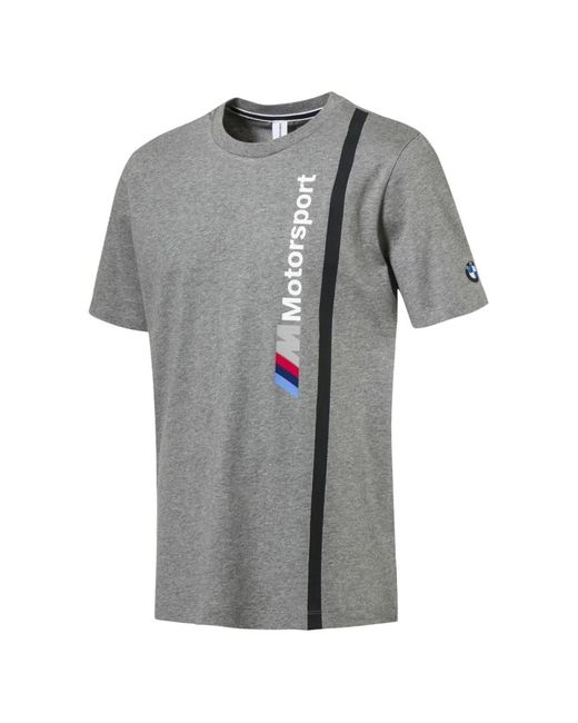 PUMA Gray X Bmw Motorsport Logo T-Shirt for men