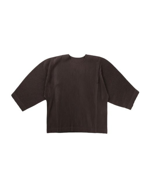 Homme Plissé Issey Miyake Brown Pleated Jumper for men