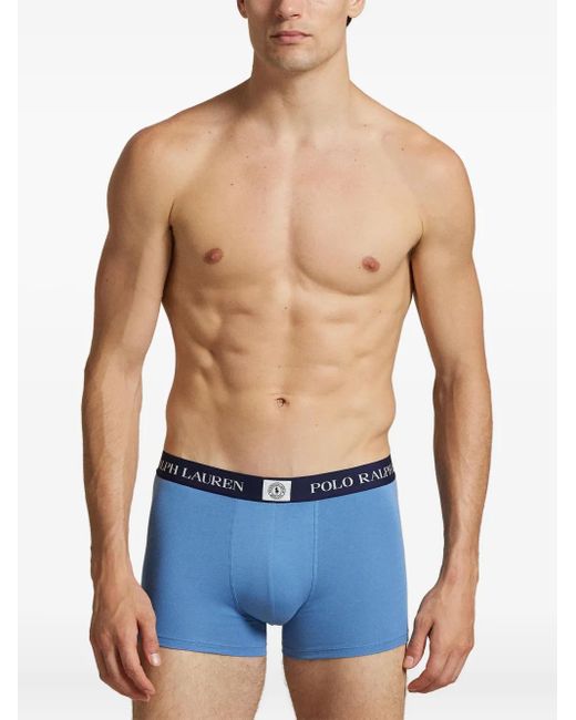 メンズ Polo Ralph Lauren ロゴ ボクサーパンツ セット Blue