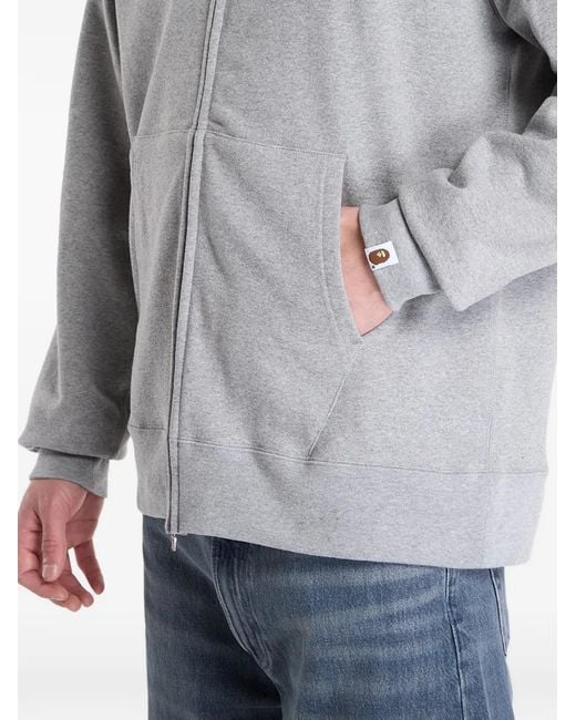 A Bathing Ape Gray Shark Zip Hoodie