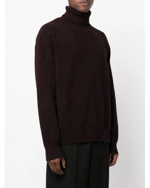 OAMC Black Logo-Knit Roll-Neck Jumper for men