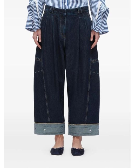 3.1 Phillip Lim Jeans Met Vlakken in het Blue