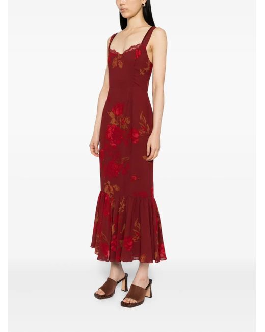 Reformation Red Irisa Dress