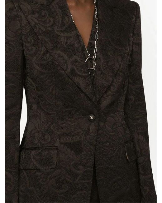 Dolce & Gabbana Black Single-breasted Blazer Jacket