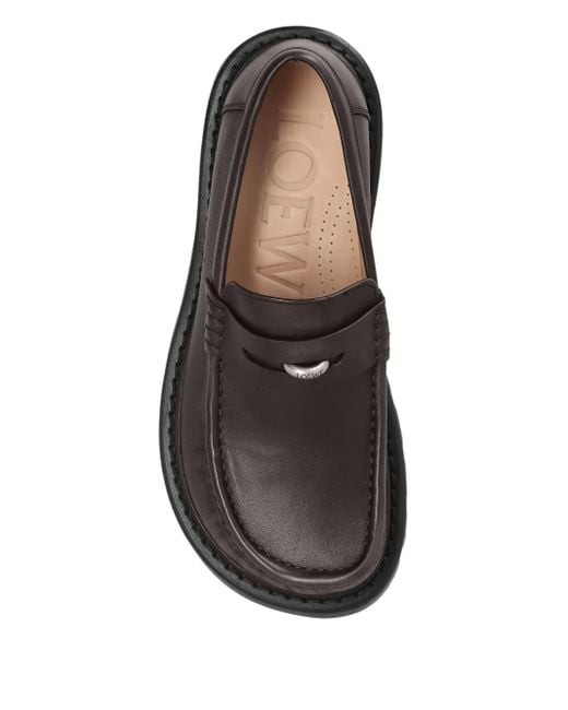 Loewe Gray 50Mm Lug-Sole Loafers
