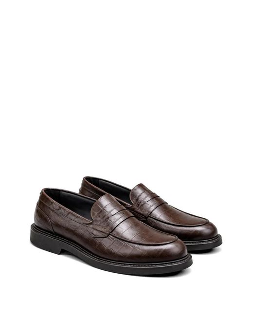 Canali White Embossed-Pattern Loafers for men